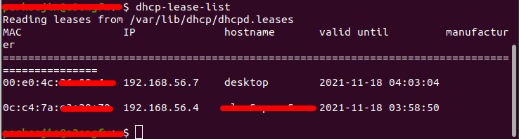 DHCP 서버 설정 방법 (ubuntu)