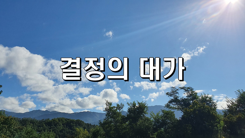 결정의 대가 [성장 명언]