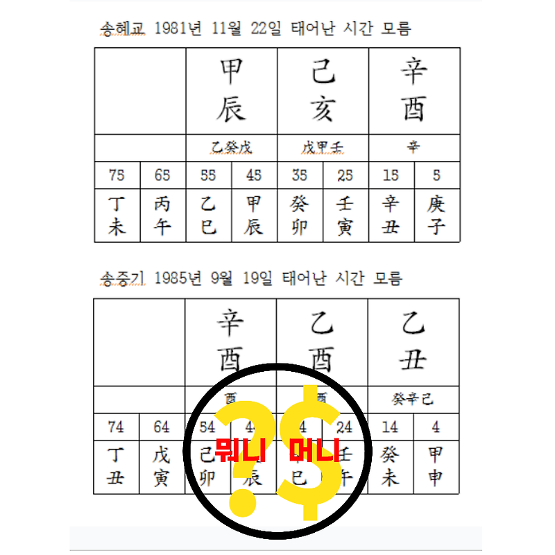 6년전 사주풀이대로 이혼과 재혼을 하는 송중기