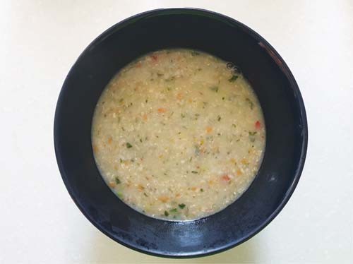 밥으로 간단하게 야채죽 끓이는 법 / Vegetable Rice Porridge