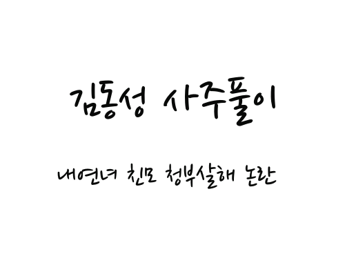 김동성 사주풀이(내연녀 친모 살해교사 논란)