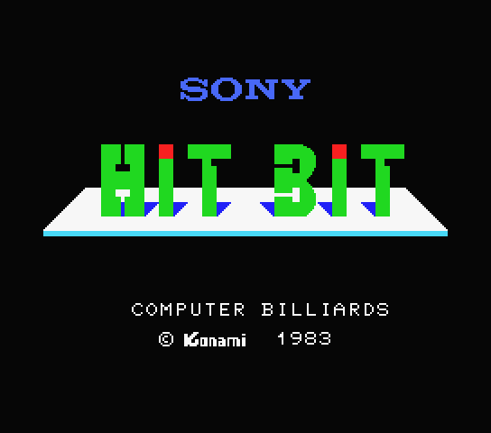Computer Billiards - MSX (재믹스) 게임 롬파일 다운로드