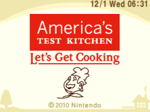 (NDS / USA) America's Test Kitchen Let's Get Cooking - 닌텐도 DS 북미판 게임 롬파일 다운로드