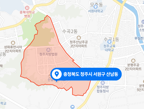 충북 청주시 서원구 산남동 사거리 교차로 승용차 화물차 충돌사고 (2021년 3월 19일)