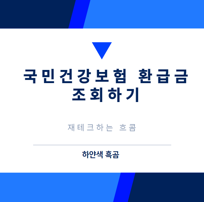 국민건강보험 환급금, 조회 방법 알아보기(난 얼마 받나?)