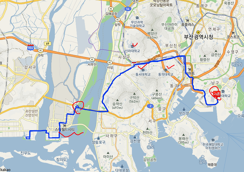 부산 168번버스 노선, 시간표 정보 :: 용당동, 서면역, 동아대, 신호동