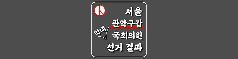 [서울특별시-관악구갑-선거구] 역대 국회의원 선거 결과