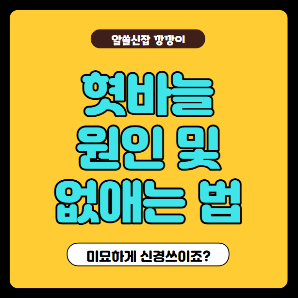 혓바늘 원인과 없애는법 알아봅시다.