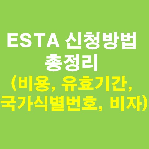 ESTA 신청방법 총정리(비용, 유효기간, 국가 식별번호, 비자)
