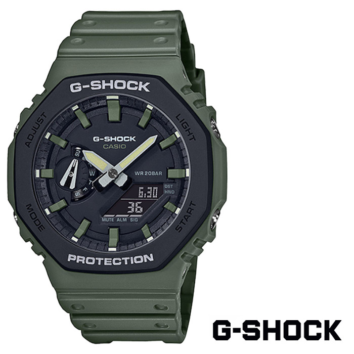 [G-SHOCK] 지샥 GA-2110SU-3A 지얄오크 카본코어가드 밀리터리 우레탄 손목시계