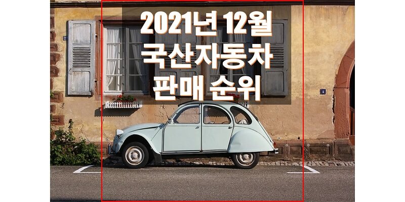 2021년 12월 국내 자동차 브랜드/차량/연료별 판매 순위와 판매량