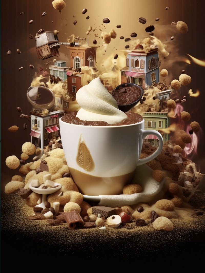 미드저니가 제작한 커피 광고 이미지 (ai 그림 그리기)