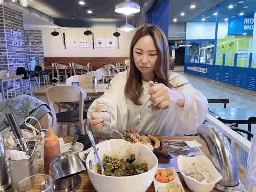 [부산 서면] NC백화점 후쿠로카 함바그 데미정통함박 / 육회비빔밥