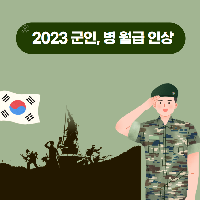 2023년 군인 월급 인상 발표&복무기간 (장교,부사관,병)