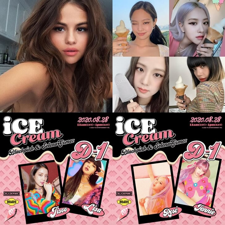 블랙핑크 셀레나고메즈 아이스크림 Ice Cream(가사 해석 뮤비)