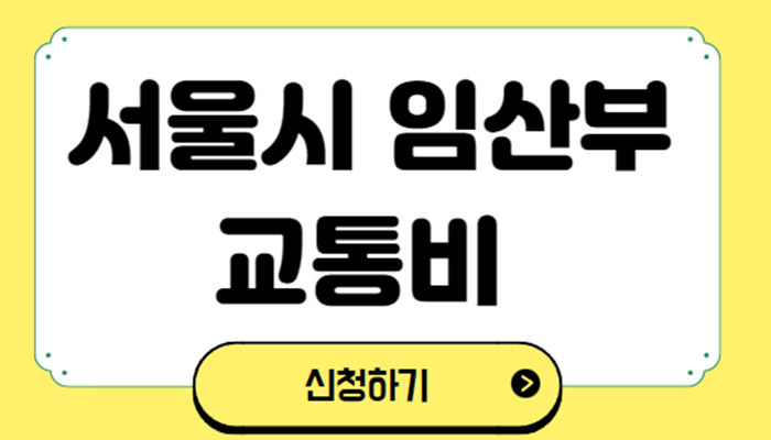 서울시 임산부 교통비 지원 홈페이지 안내