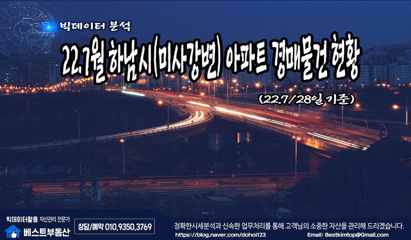 하남시(미사강변) 아파트 경매물건 분석-(7/28일 기준)!!!
