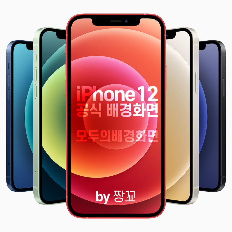 [모두의배경화면] iPhone12(아이폰12)와 iPhone12 Mini(아이폰12미니) 공식 배경화면 무료 공유, 다운로드  by 짱꾜(JJANGGYO)