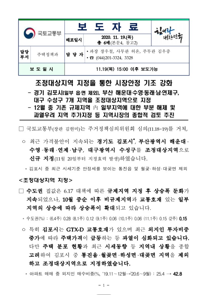 부산 조정지역 재지정?! 최근 주요 매물 상승폭은...