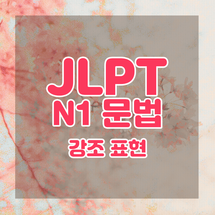 JLPT N1 문법 정리 : 강조 표현