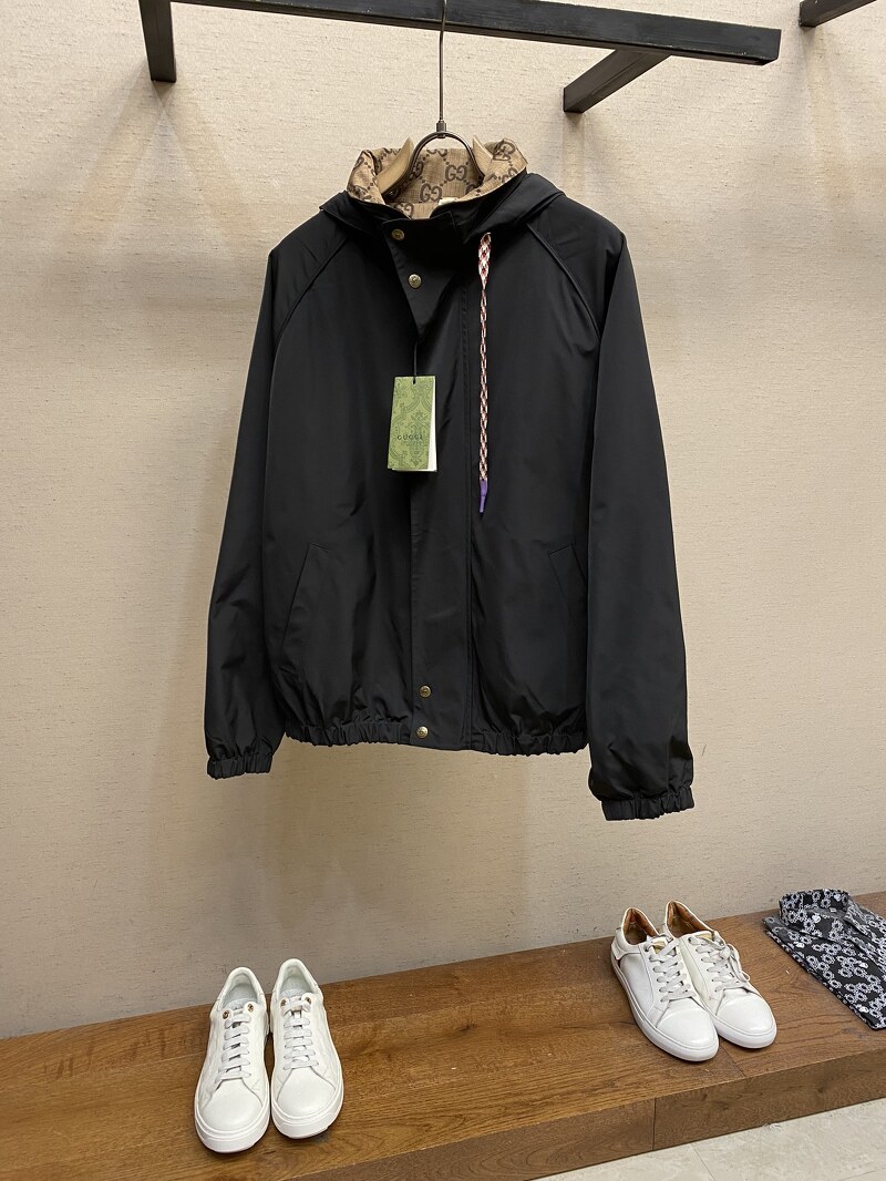 구찌 리버시블 포플린 바람막이 자켓 재킷 722511