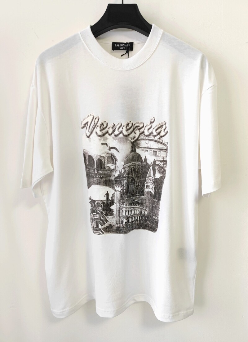[BALENCIAGA] 발렌시아가 베네치아 프린트 반팔 티셔츠