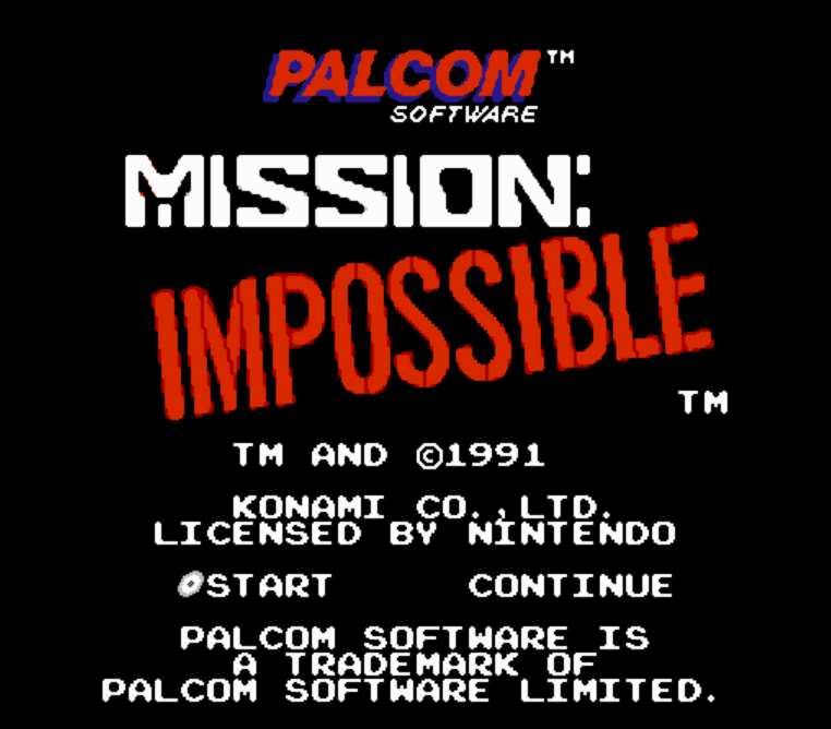 NES ROMS - Mission Impossible (EUROPE / 유럽판 롬파일 다운로드)