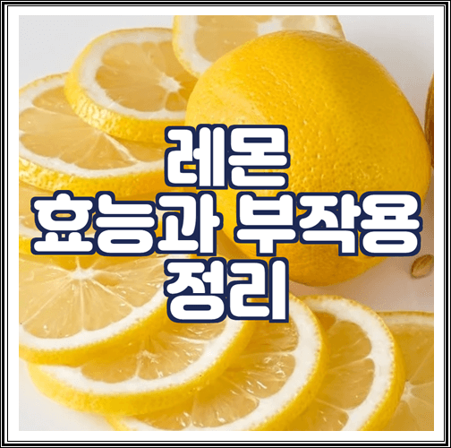 레몬 효능과 부작용 정리