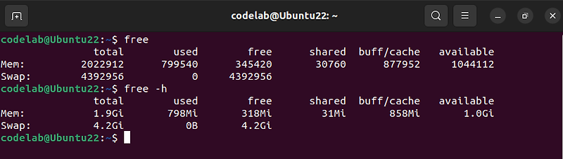 [Linux] 리눅스 메모리 확인 하는 법, 리눅스 free 명령어 사용법
