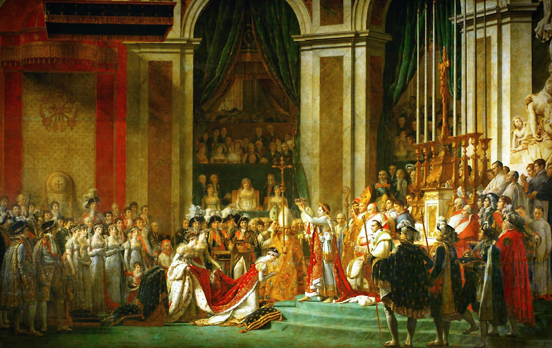 다비드 나폴레옹 대관식 ; 나폴레옹 황제와 조세핀 황후의 대관식