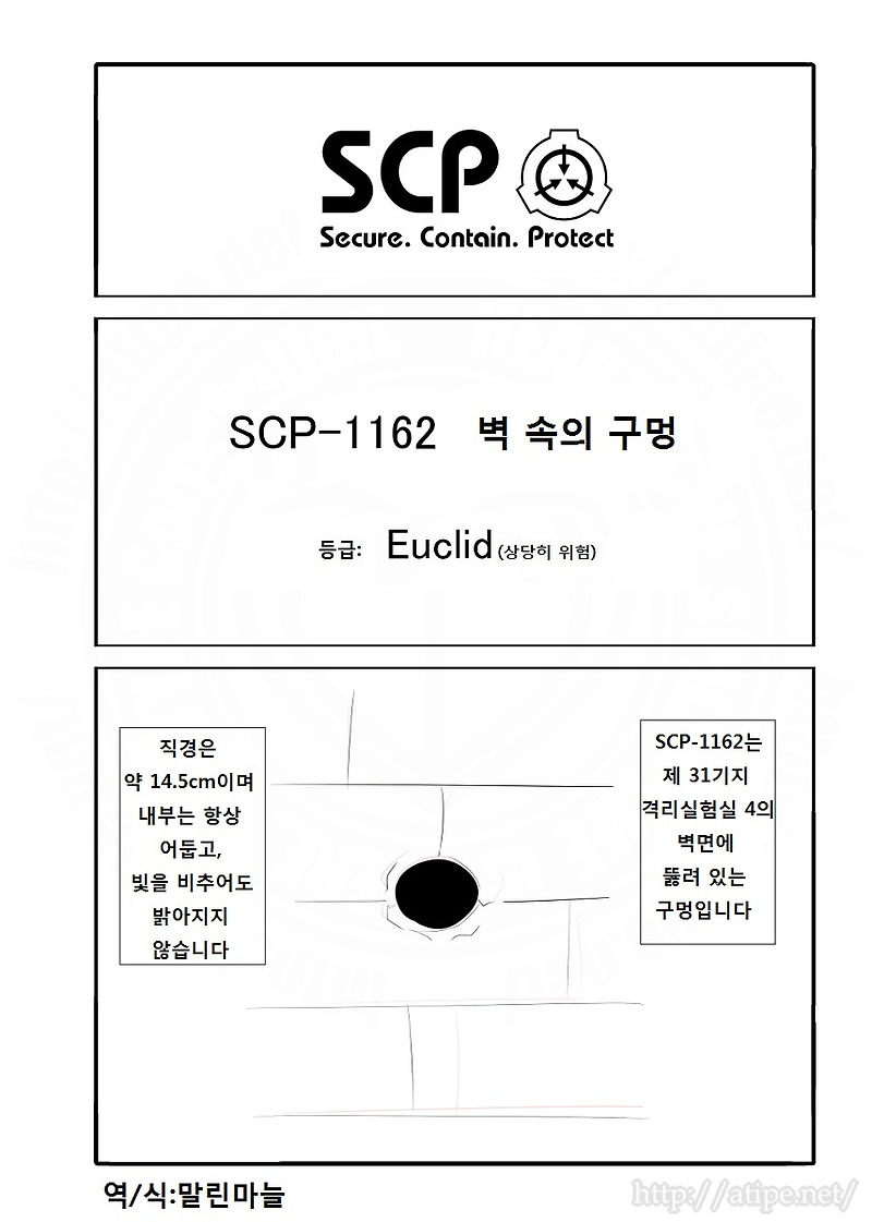 SCP - 1162 벽속의 구멍