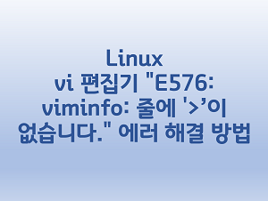 [Linux] vi 편집기 
