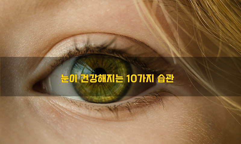 눈이 건강해지는 10가지 습관