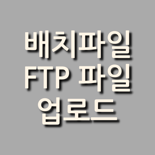 배치파일 FTP 파일 업로드