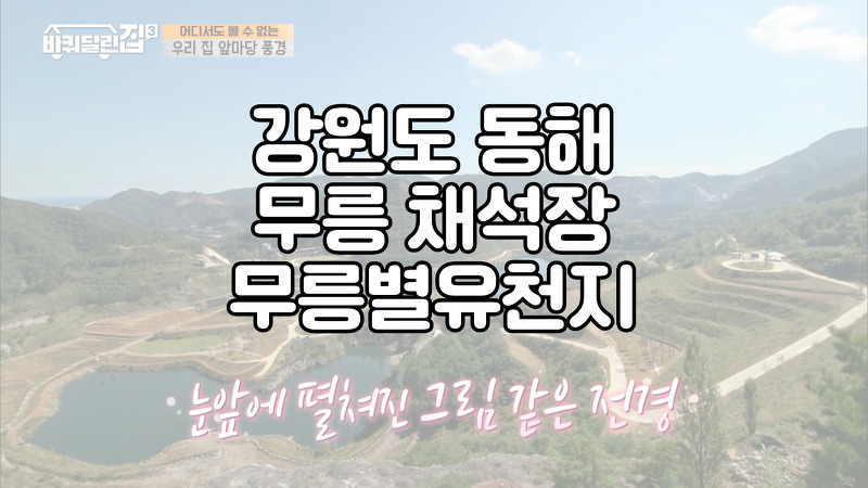 tvN <바퀴 달린 집3> 네 번째 앞마당 여행 촬영지 강원도 동해 무릉 채석장 - 무릉별유천지, 두미르 전망대 소개 및 위치