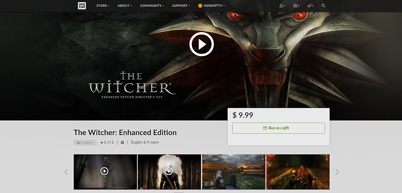 The Witcher: Enhanced Edition 무료 배포 - gog.com