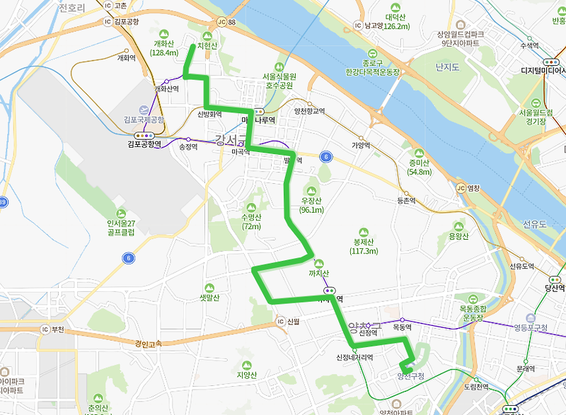 [서울] 6648 버스 노선, 시간표 :  방화역, 마곡역, 발산역, 양천구청