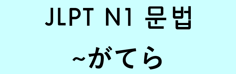 JLPT N1 일본어 문법: ~がてら