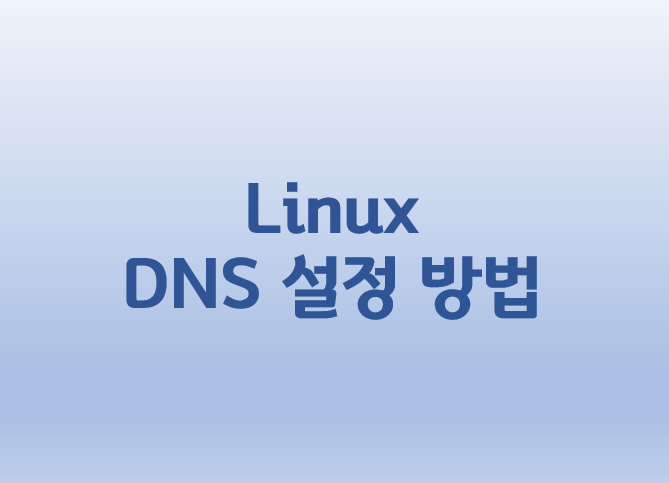 [Linux] 리눅스 DNS 설정 방법