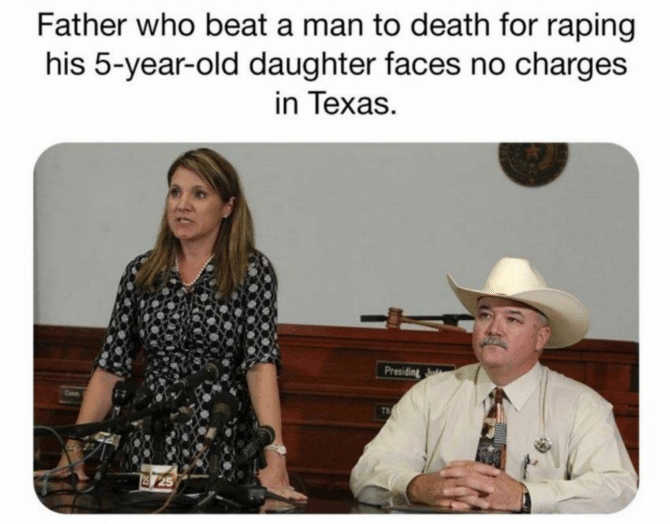 미국 텍사스 여아강간범 살해아버지 판결