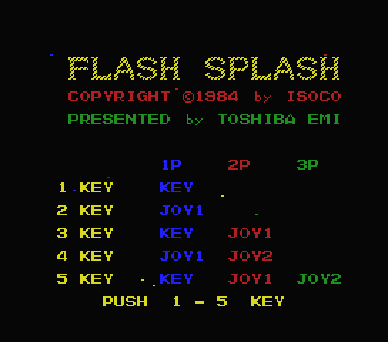 Flash Splash - MSX (재믹스) 게임 롬파일 다운로드