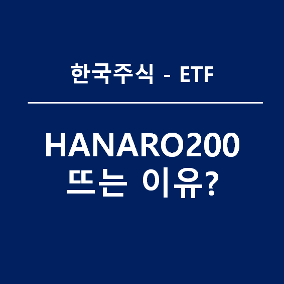 Hanaro200, 인덱스ETF계의 떠오르는 라이징스타(feat. 수수료가 깡패)