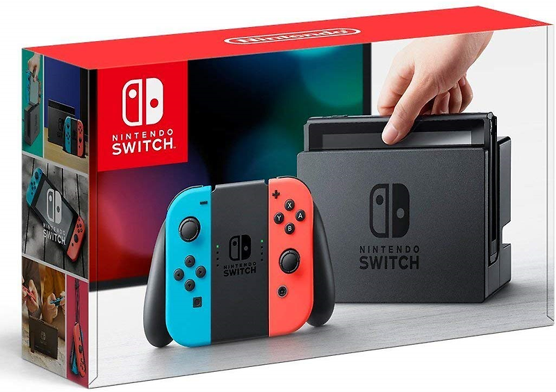 닌텐도 일본판 Nintendo Switch 본체 (닌텐도 스위치) [Joy-Con (L) 네온 블루 (R), 상세 설명 참조0