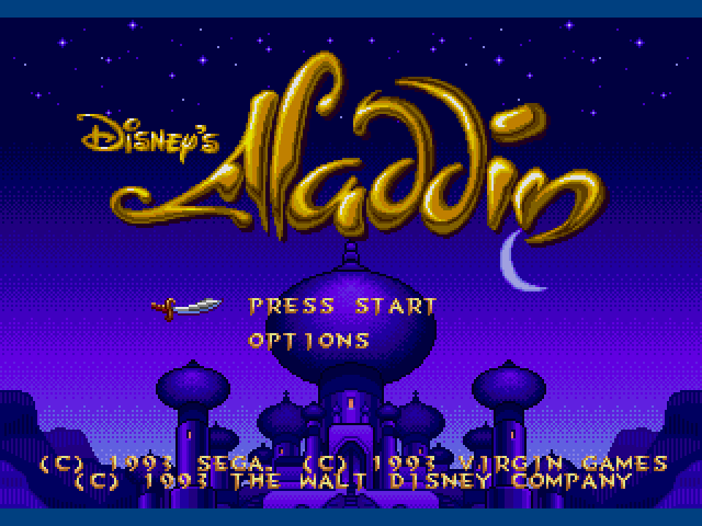 Aladdin (메가 드라이브 / MD) 게임 롬파일 다운로드