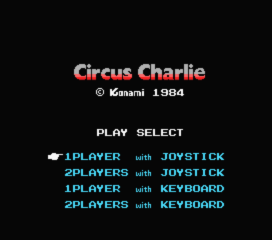 Circus Charlie - MSX (재믹스) 게임 롬파일 다운로드