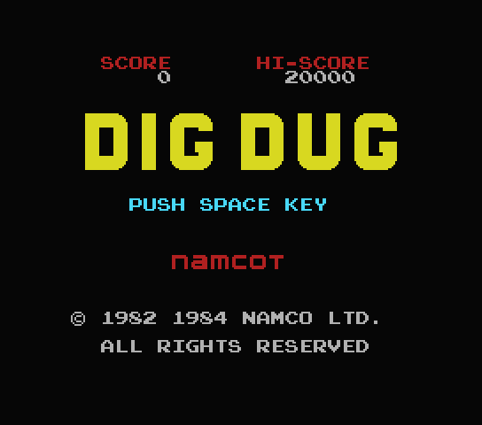Dig Dug - MSX (재믹스) 게임 롬파일 다운로드
