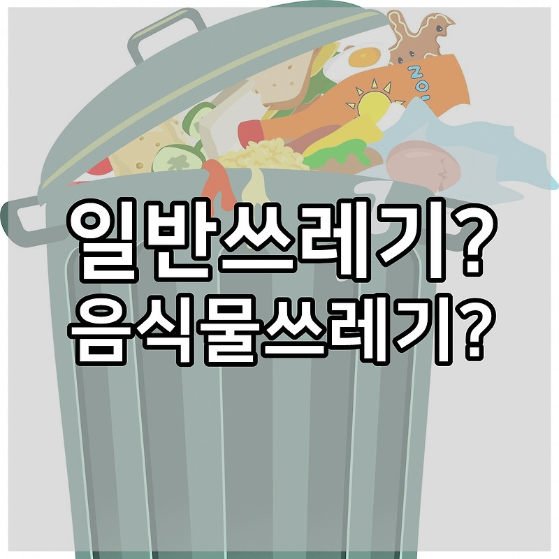 음식물 쓰레기와 일반 쓰레기 분류 기준 알고 버리자! 배출방법 위반 시 벌금