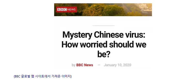 코로나바이러스는 중국바이러스가 아니다?