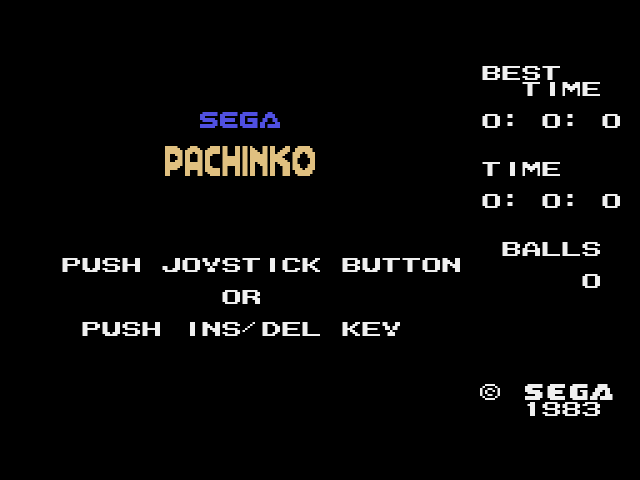 Pachinko (SG-1000) 게임 롬파일 다운로드