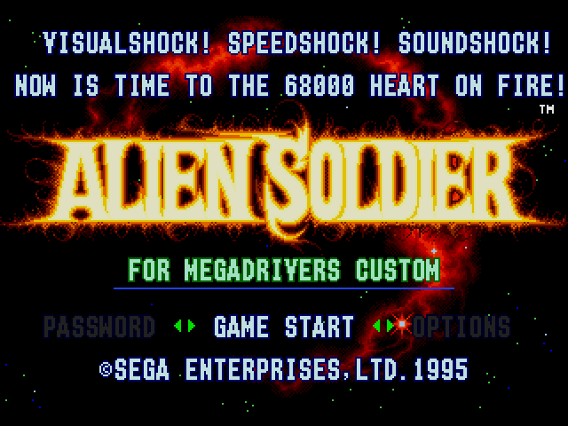 Alien Soldier (메가 드라이브 / MD) 게임 롬파일 다운로드